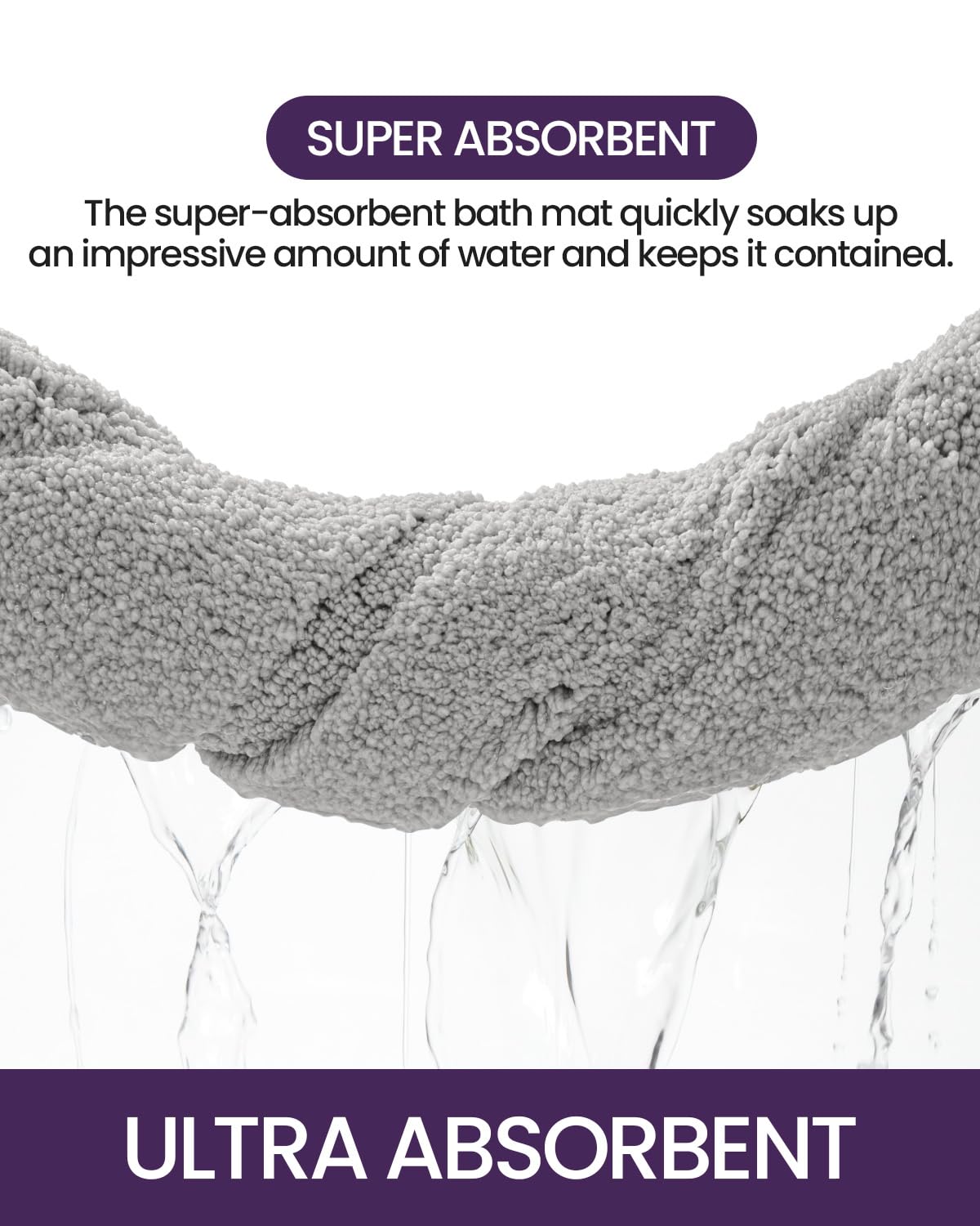 Dexi Bathroom Rug Mat, Extra Soft Absorbent Premium Bath Rug, Non-Slip Comfortable Bath Mat, Carpet For Tub, Shower, Bath Room,